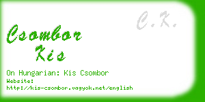 csombor kis business card